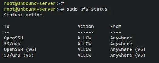 verificar ufw