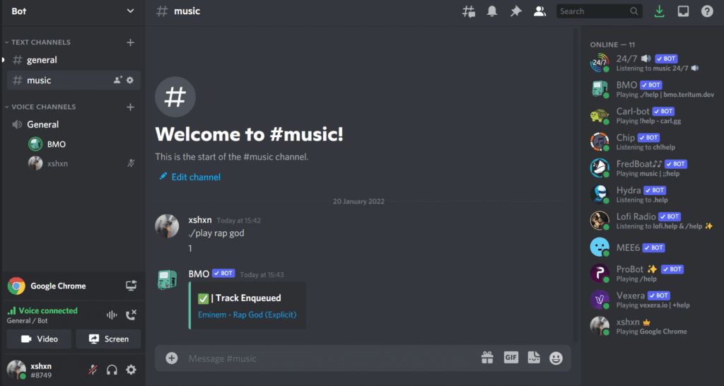 BMO Discord Musik Bot