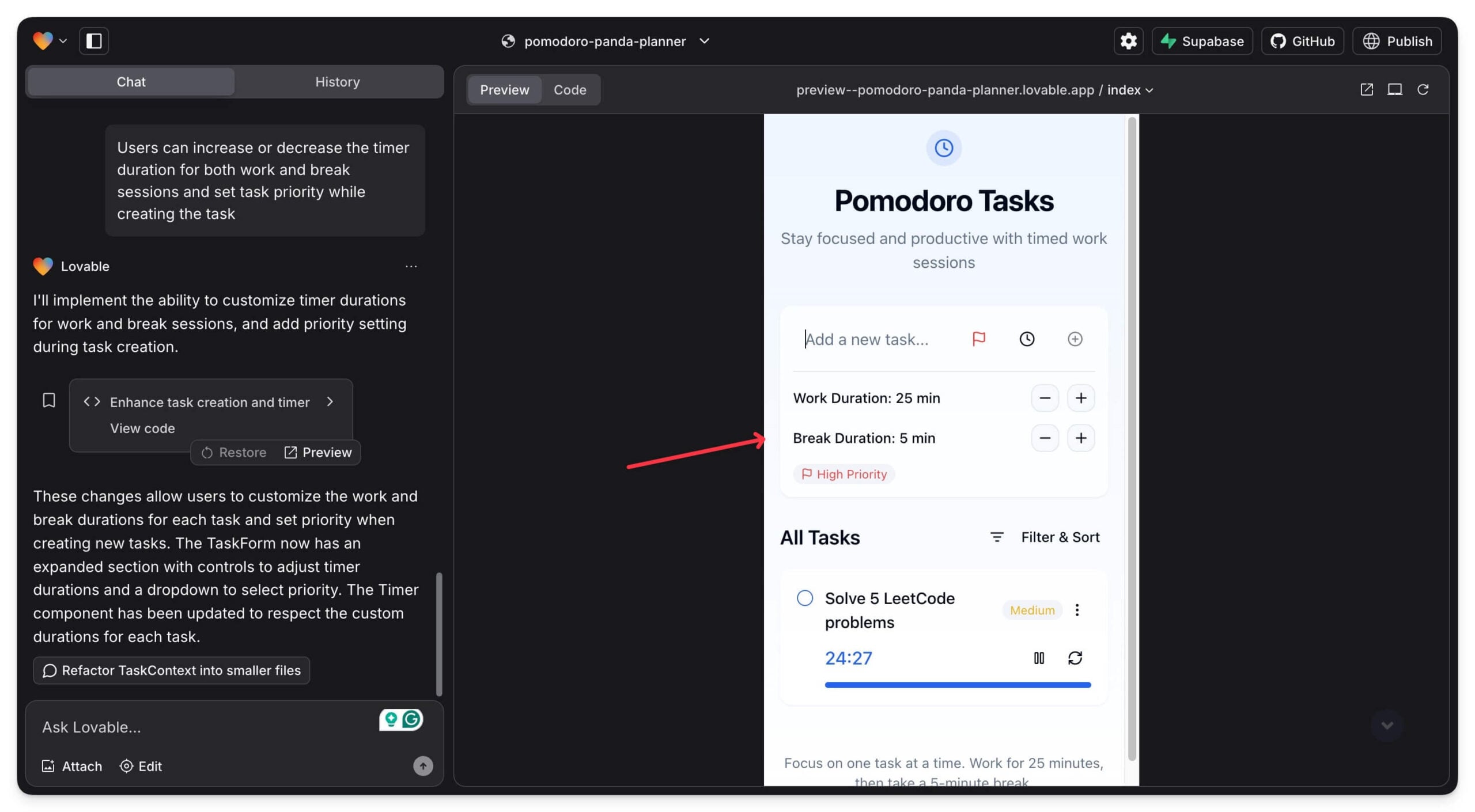 aplicación actualizada con nuevas características