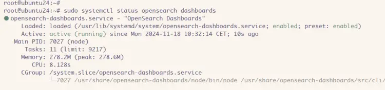проверка панели управления opensearch