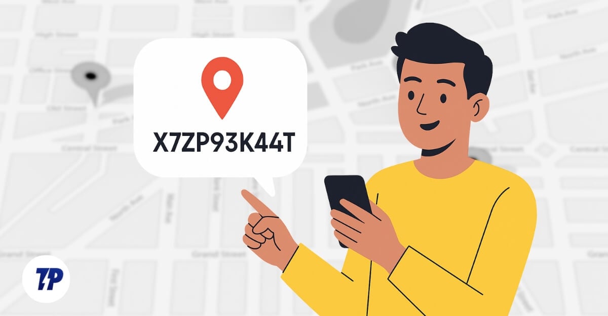 사용자가 digipin을 공유하는 일러스트레이션
