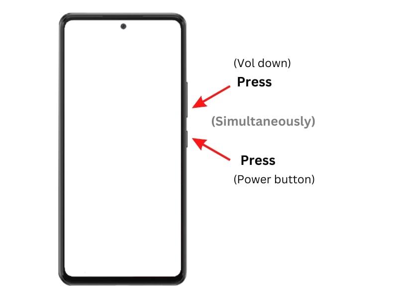 prendre une capture d'écran en utilisant les touches matérielles