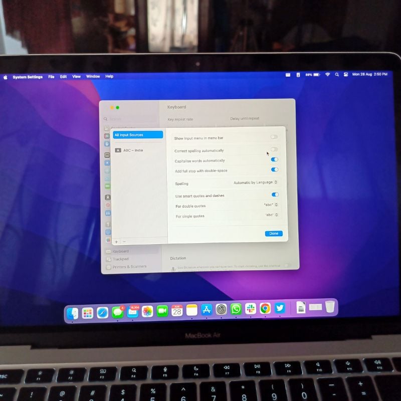 настройки клавиатуры macos