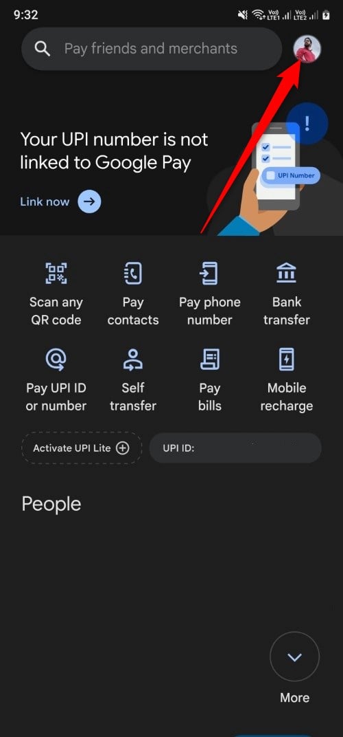 Google Payのプロフィール写真オプション