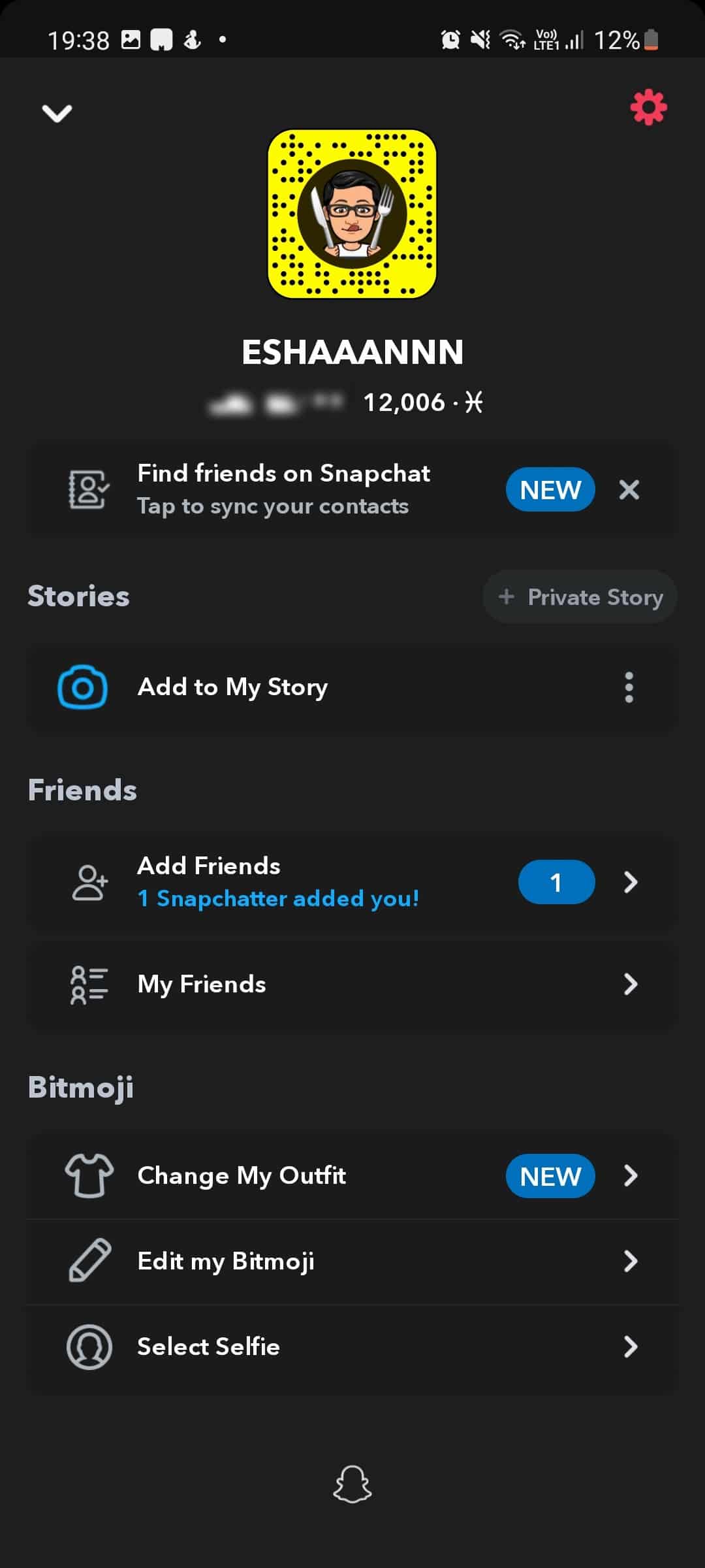 Dunkelmodus in Snapchat auf Android