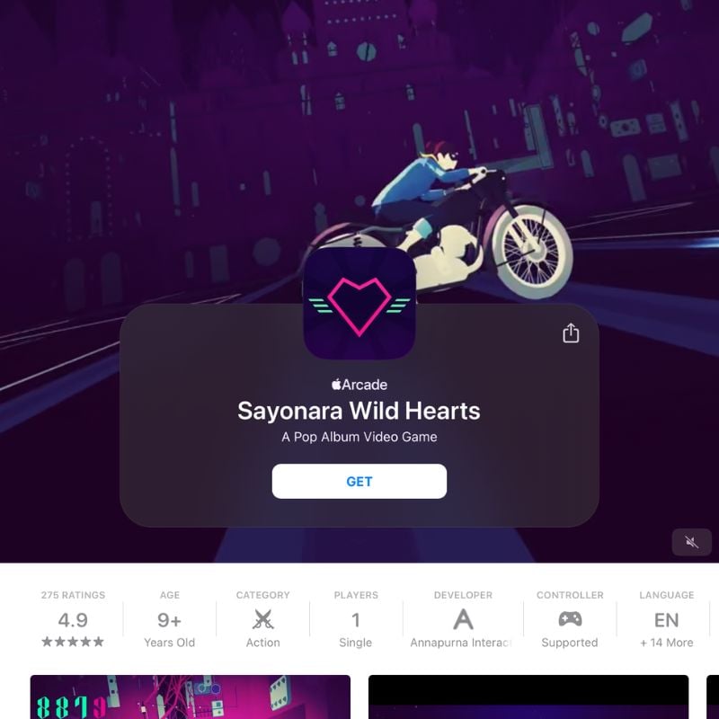 sayonara jeu pour apple arcade