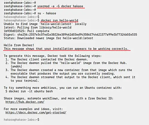 Dockerユーザーを追加