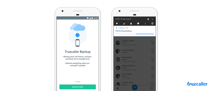 como fazer backup e restaurar seu histórico de chamadas e contatos no truecaller - backup do truecaller