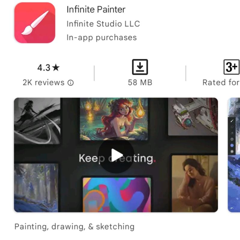 infinite painter app auf chromebook
