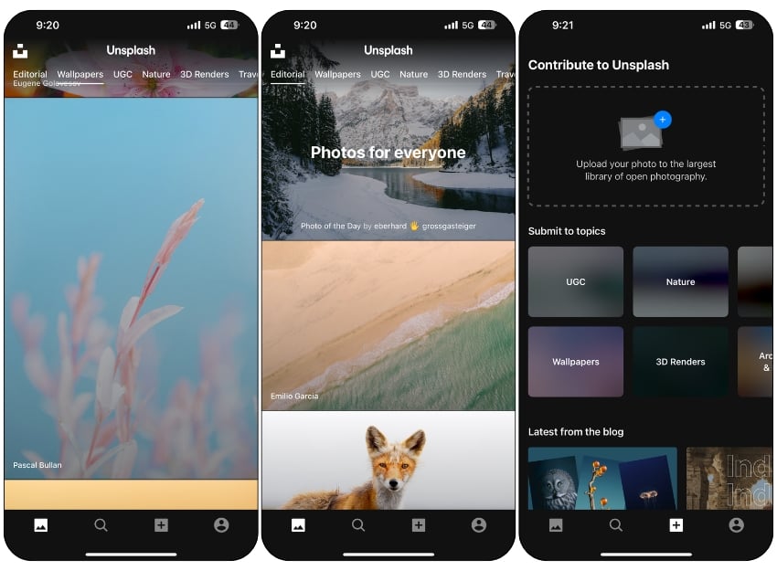 приложение unsplash для iphone