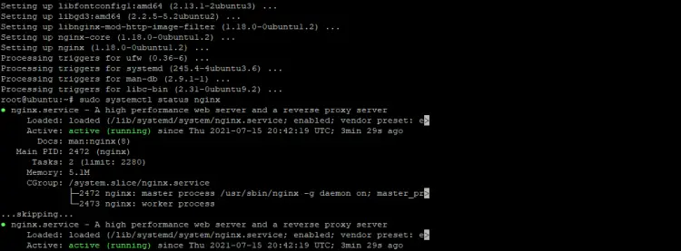 Démarrer Nginx