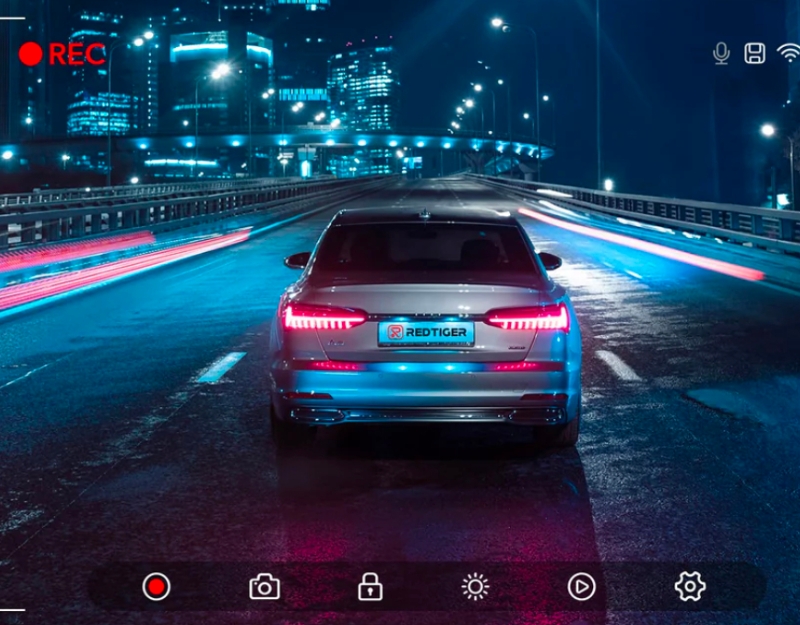 visión nocturna dashcam redtiger
