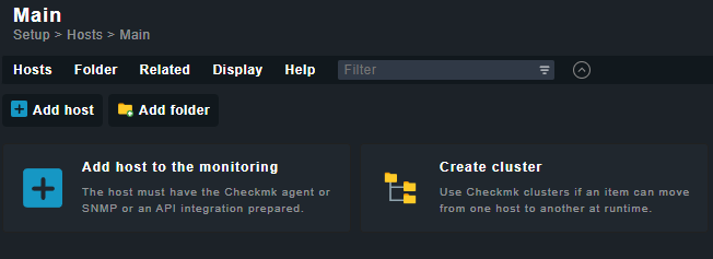 Добавить хост Checkmk