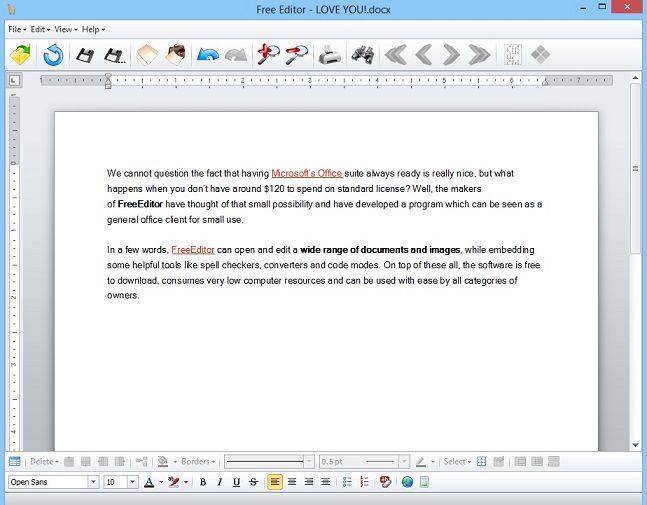 скриншот freeeditor