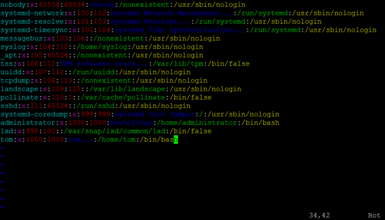 Editor Linux vi