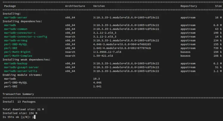 instalar mariadb