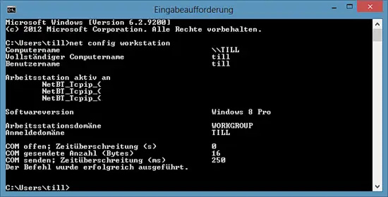 Obtenez le nom du groupe de travail Windows.