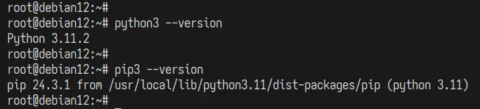 verificar pip e python