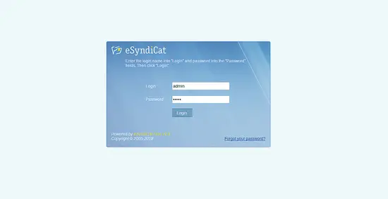Connexion administrateur eSyndicat
