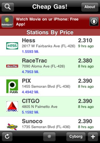 cheap gas!