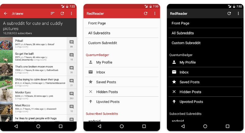 redreader app for reddit