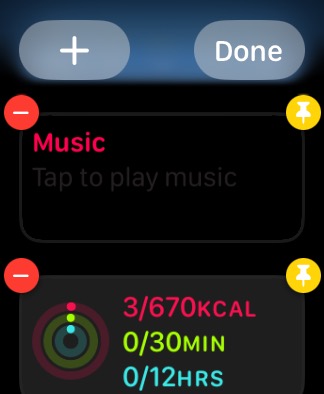 fijando el widget de apple music en la parte superior del smart stack.