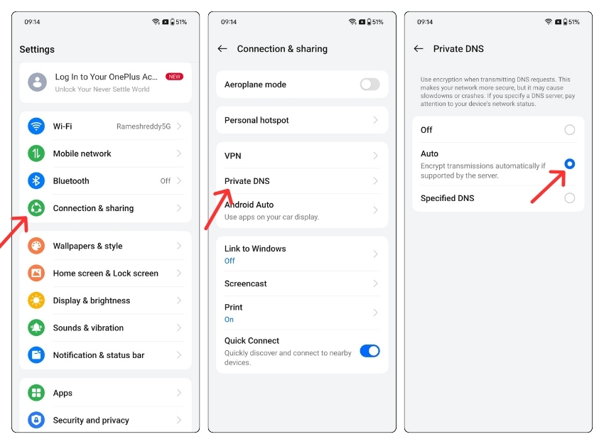 Wie man privates DNS auf Android zurücksetzt