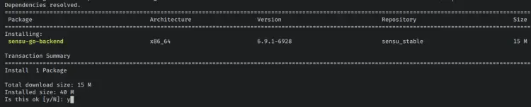 sensu backendをインストール