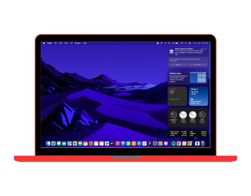 panneau de notification macos