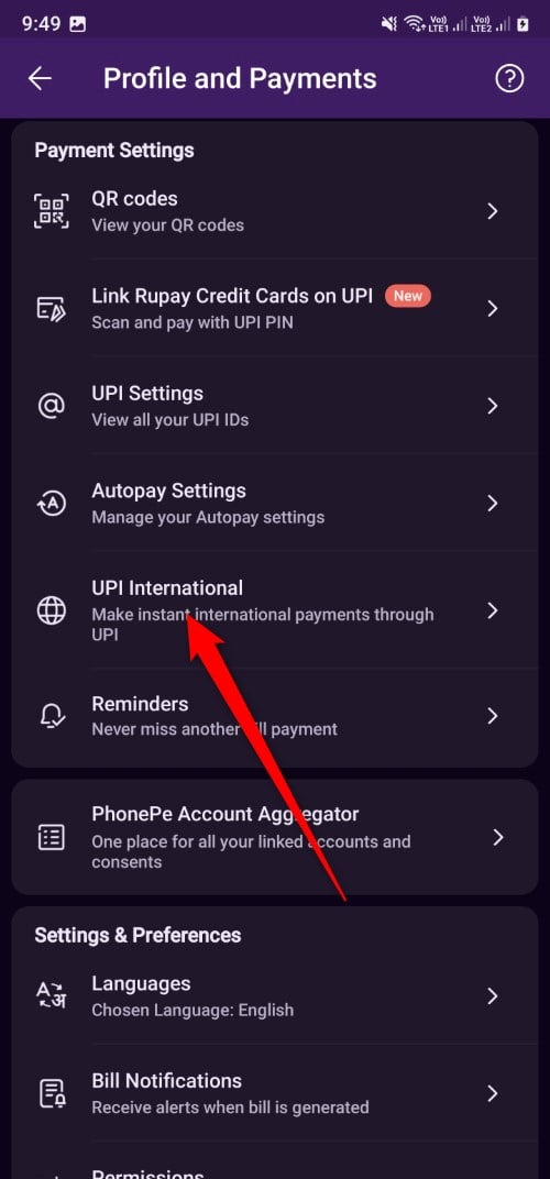 PhonePeのUPI国際オプション