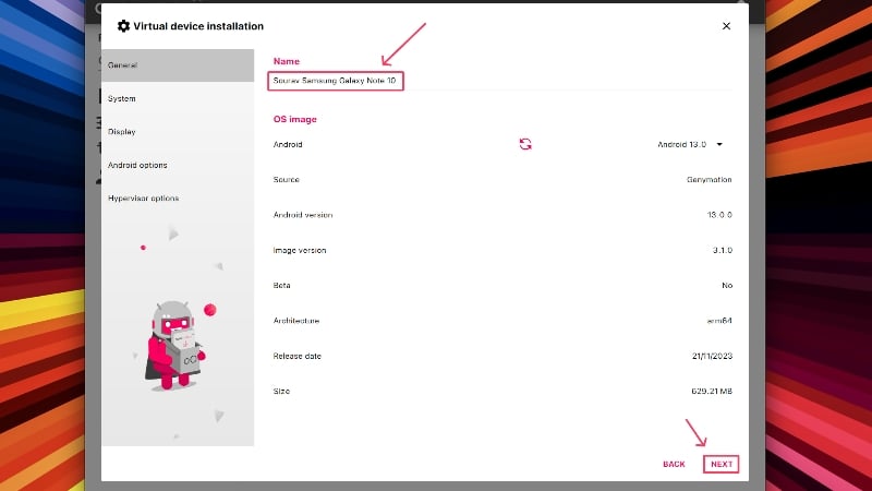 macでandroidアプリを実行する方法：ステップバイステップガイド - genymotionでデバイスの名前を変更する