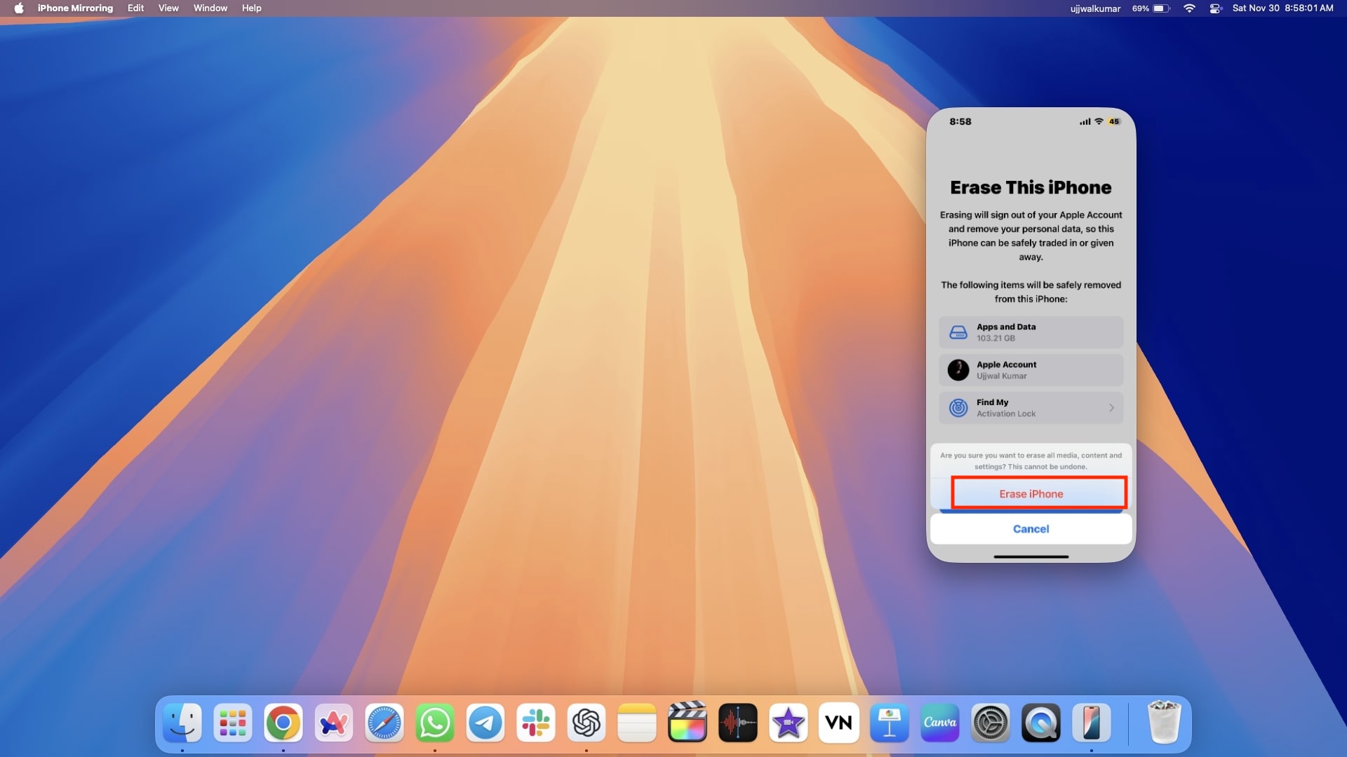 como corrigir a tela preta da morte no iphone - apagar iphone