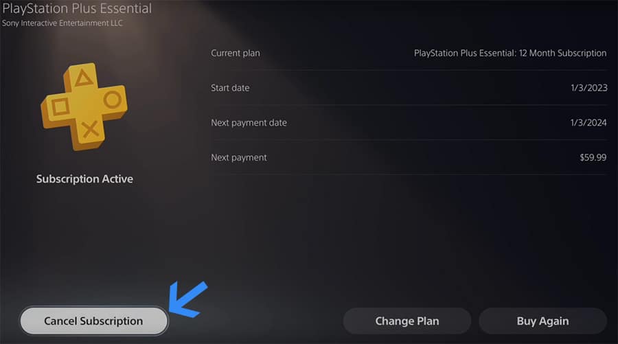 Остановить сборы SIE PlayStation Network