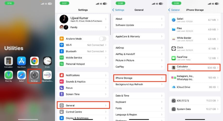iPhoneストレージ