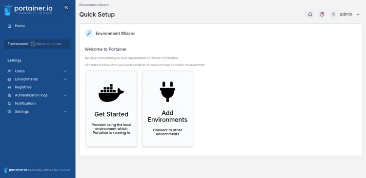 Панель управления Portainer