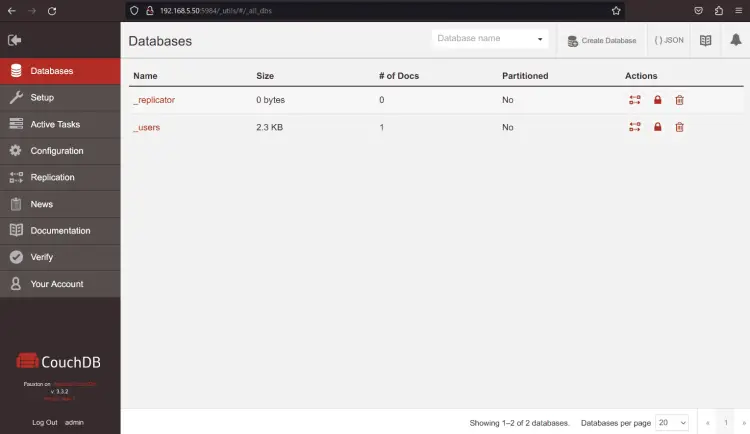 couchdb dashboard