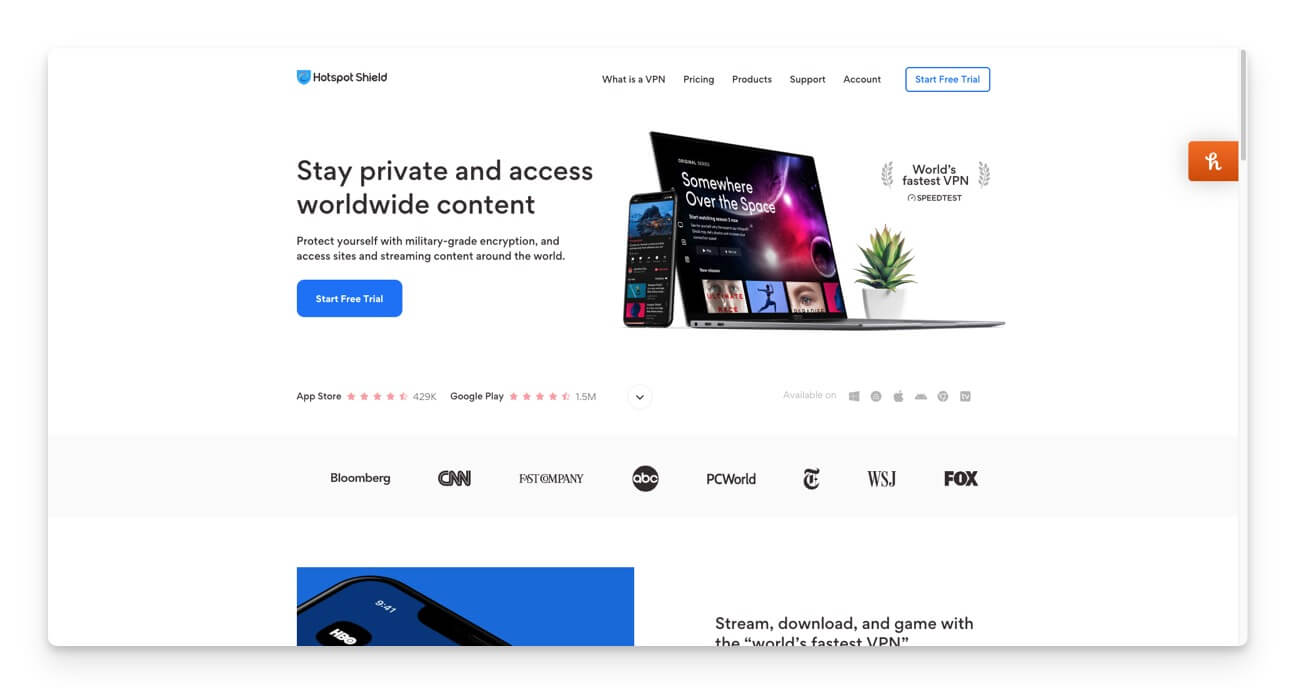 hotspot shiled vpn service