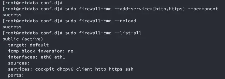 configura firewalld
