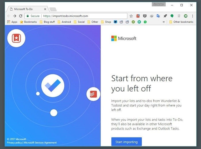 как импортировать из wunderlist и todoist в microsoft to-do - импорт microsoft todo