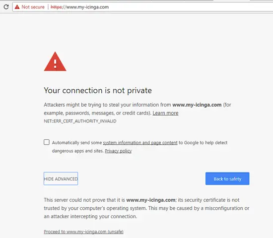 SSL 경고