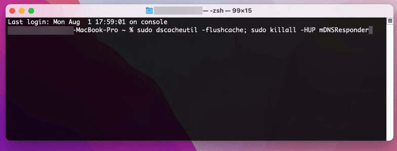 Svuota DNS su mac Sonoma
