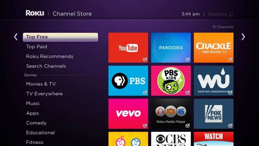 O canal Roku
