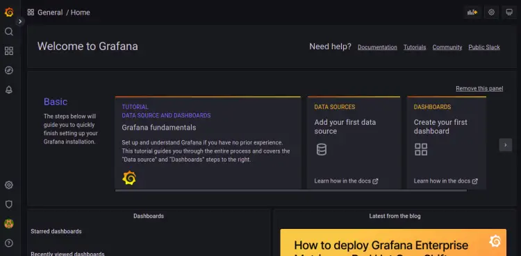 Dashboard di Grafana