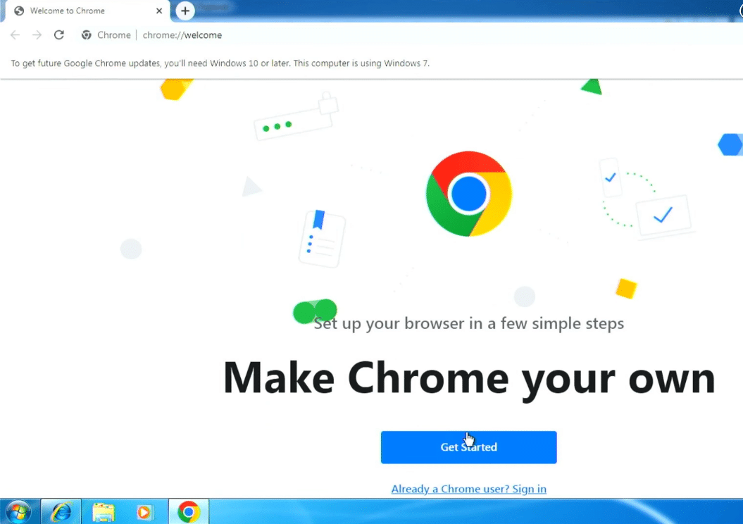 Windows 7でChromeをデフォルトブラウザに設定