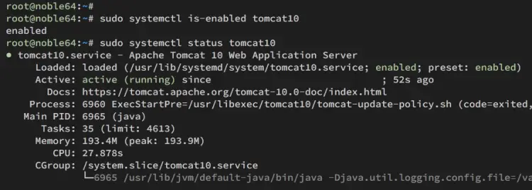 verificar serviço tomcat