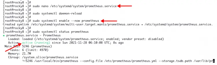 systemd 서비스로 Prometheus 구성