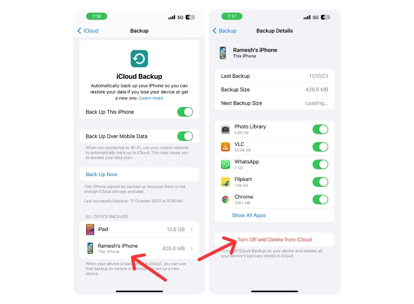 iPhone-Sicherung löschen