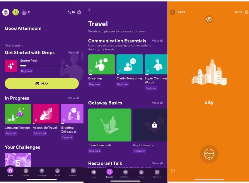 drops Sprachlern-App