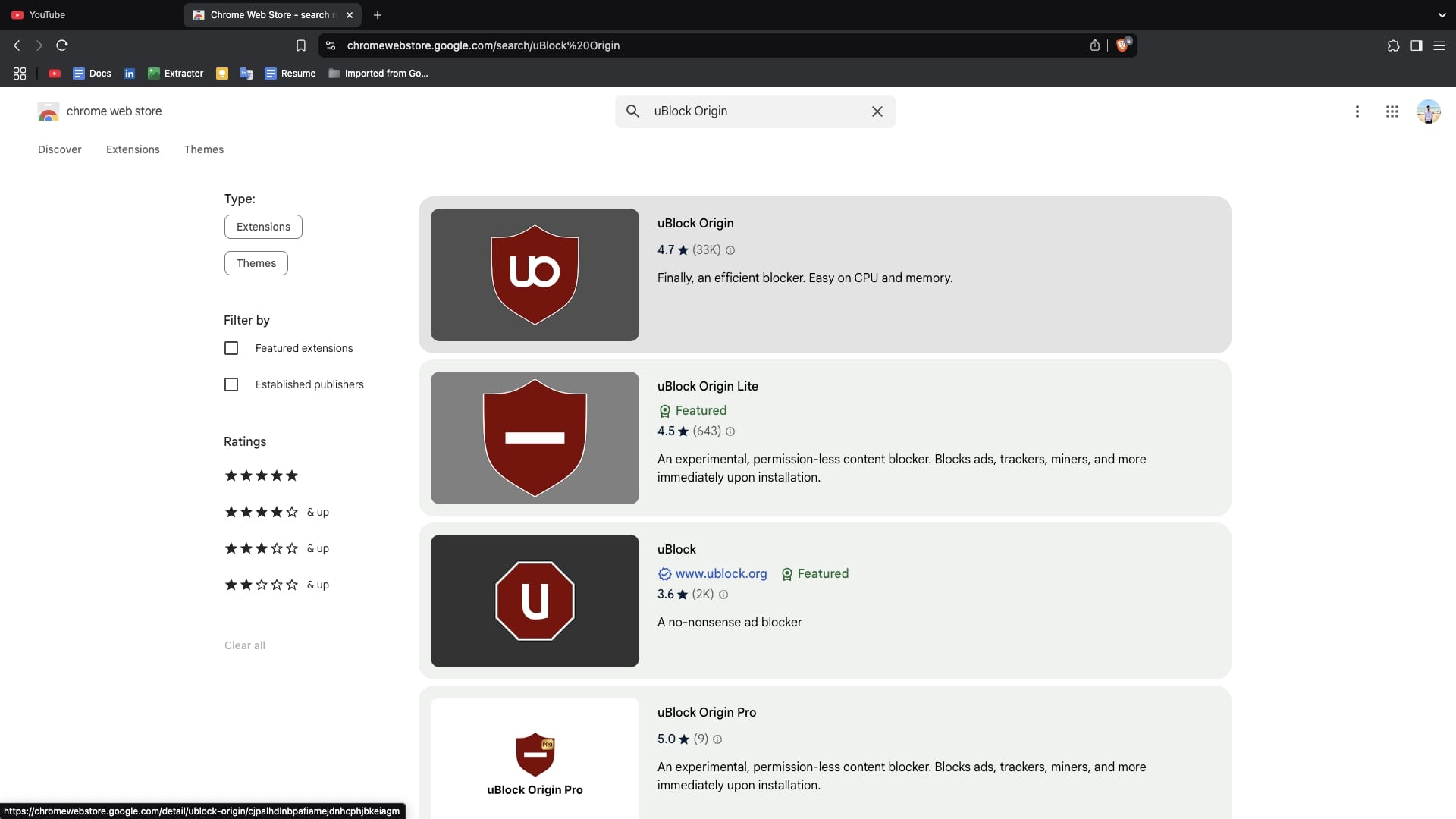 ublock origin