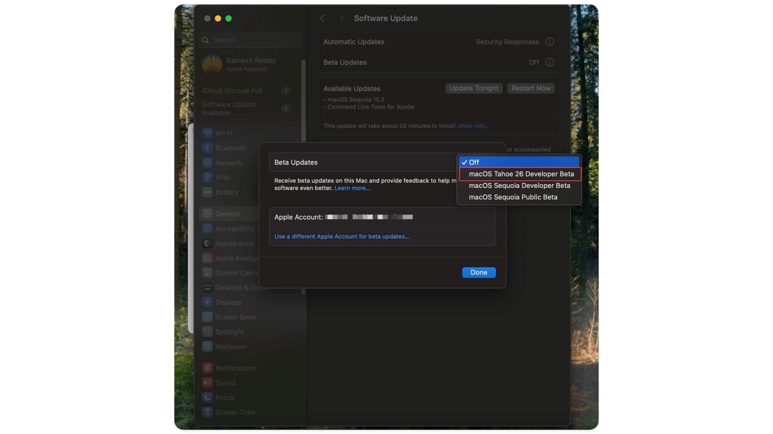 atualização macos 26
